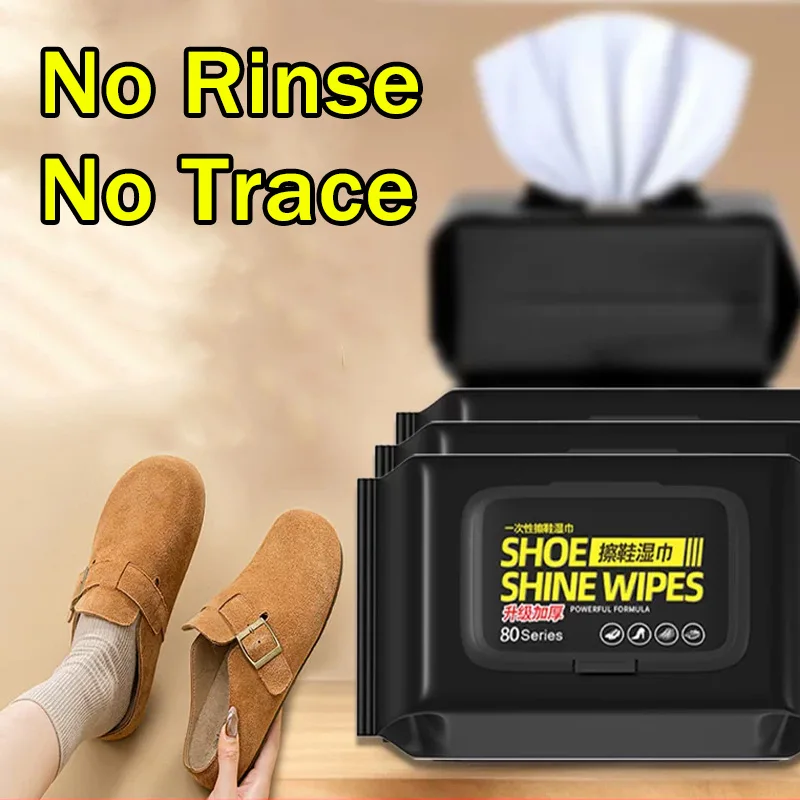 Sneaker Shoe Care Kit - Portable No-Rinse Shoe Cleaning Wipes Disposable